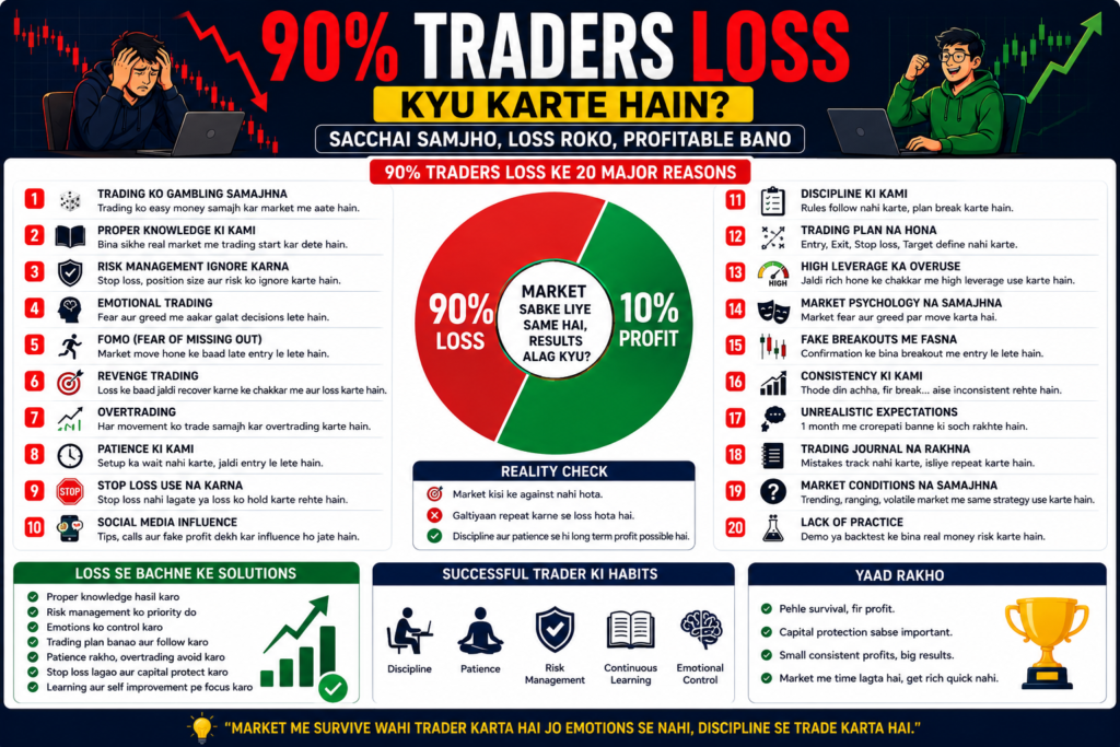 90% Traders Loss Kyu Karte Hain? Complete Beginner Guide 2026