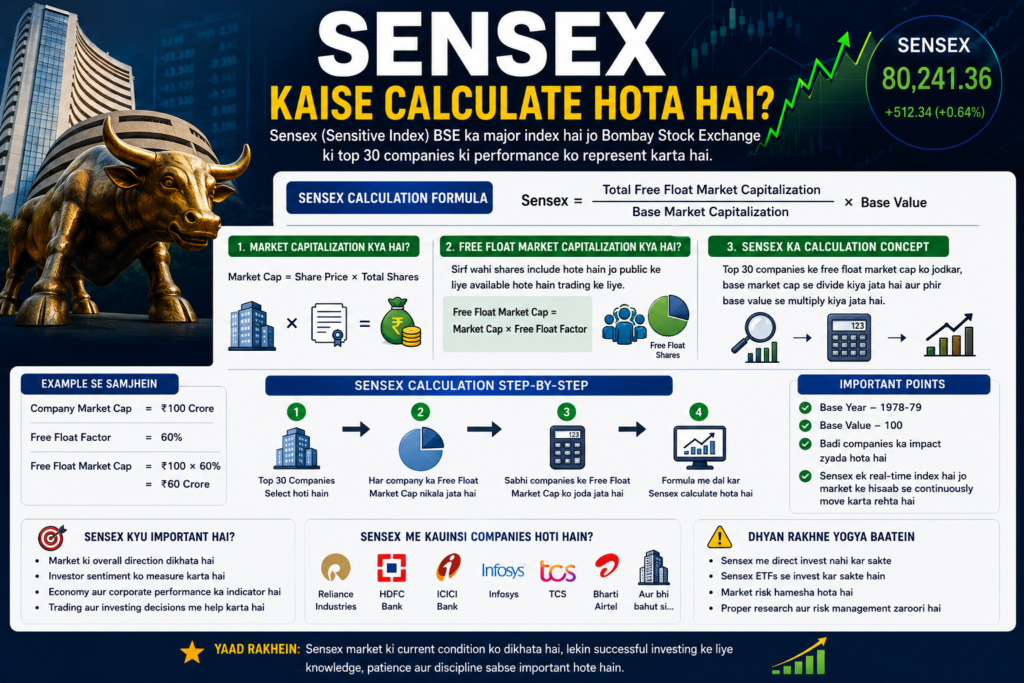 Sensex Kaise Calculate Hota Hai? Complete Beginner Guide 2026