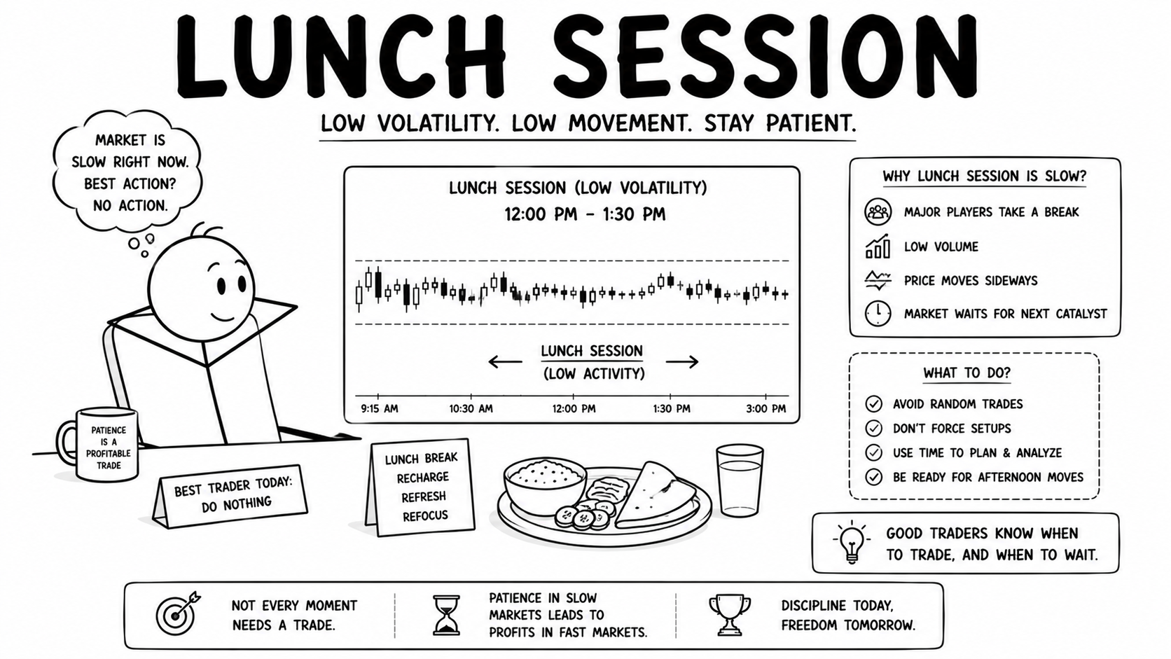 Lunch Session में Trading करनी चाहिए या नहीं? क्या दोपहर के समय Trading करना सही निर्णय है?