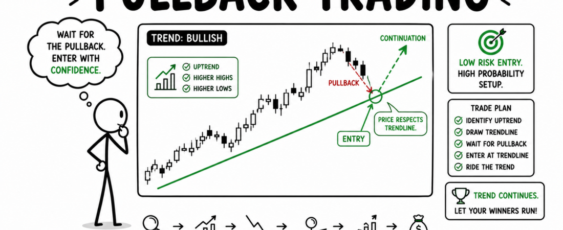 Pullback Trading Strategy क्या है? Trend के साथ Low Risk Entry कैसे लें?