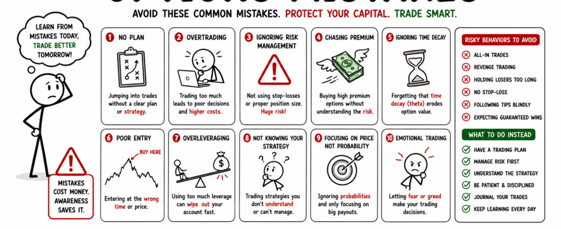 Options Trading में Beginners की सबसे बड़ी Mistakes कौन-सी हैं? और उनसे कैसे बचें?