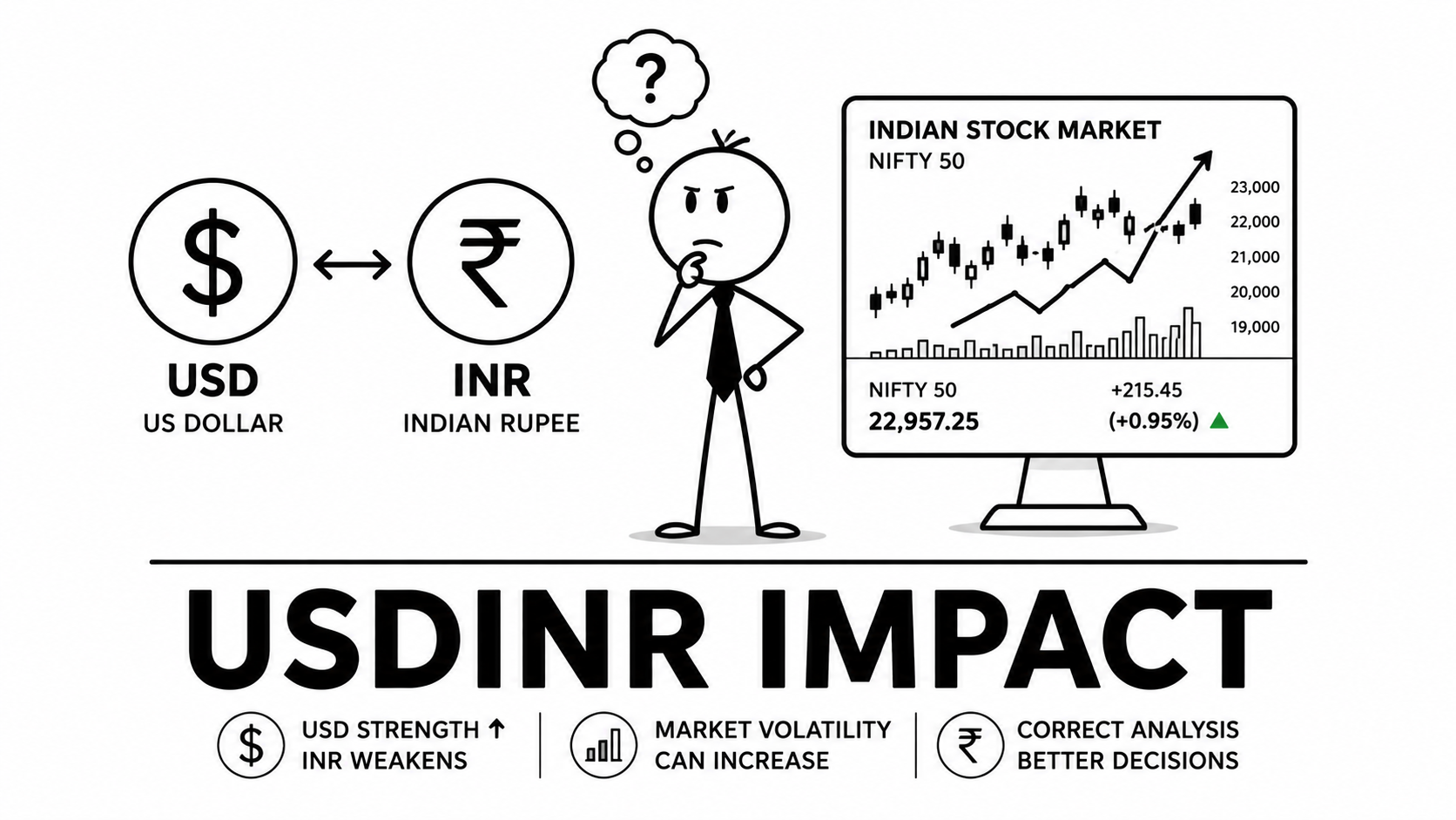 USDINR का Indian Stock Market पर क्या प्रभाव पड़ता है? Dollar और Rupee का संबंध समझिए