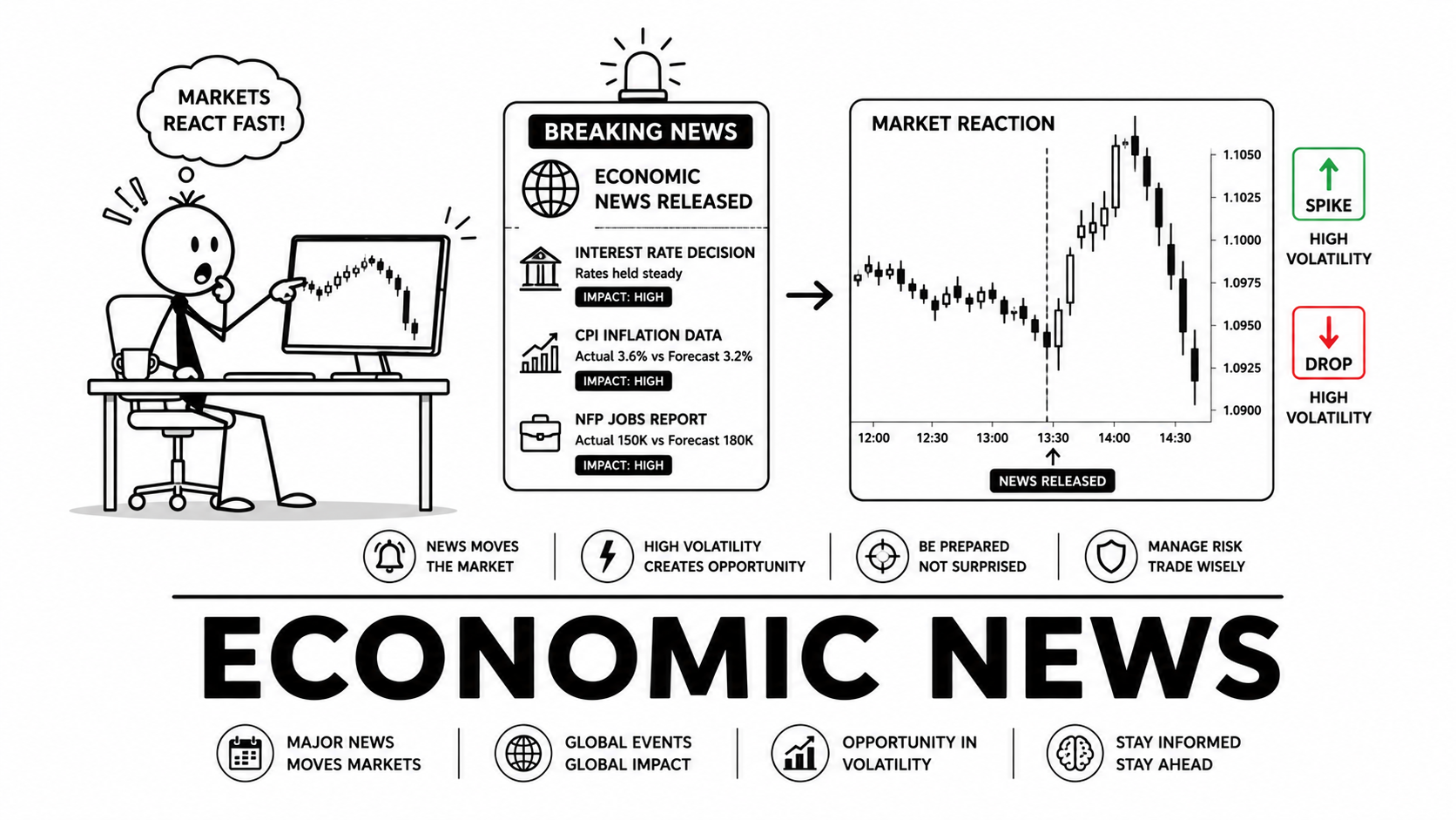 Economic News Trading Basics | Economic Data आने पर Market क्यों तेजी से Move करता है?