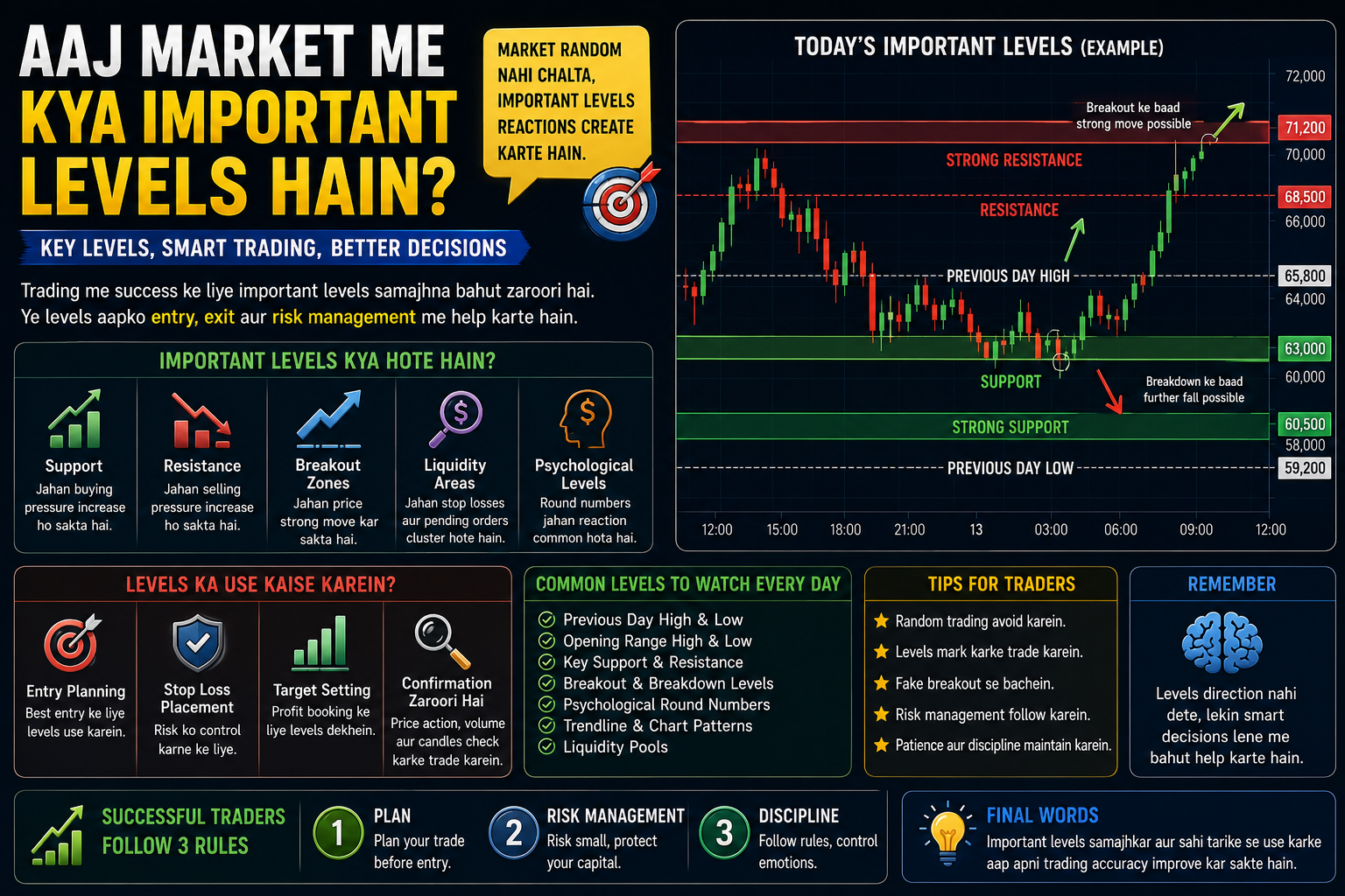 Aaj Market Me Kya Important Levels Hain? Complete Beginner Guide 2026