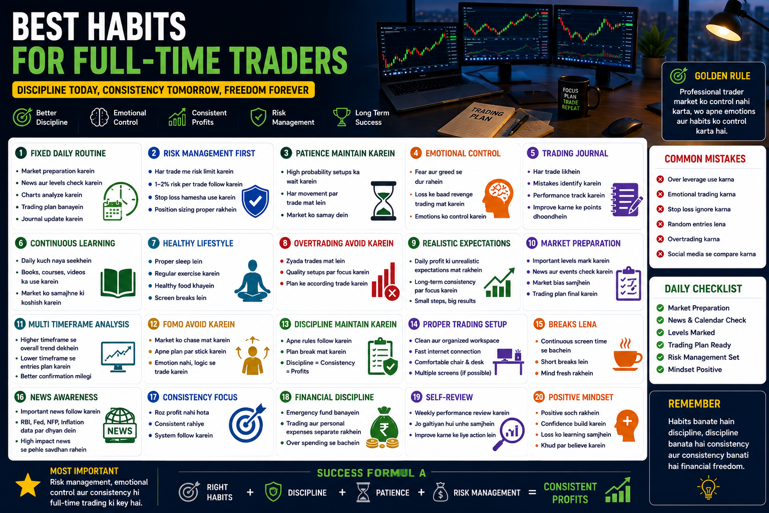 Best Habits For Full-Time Traders Complete Beginner Guide 2026