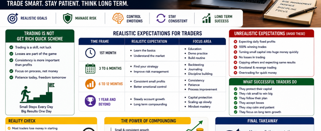 Realistic Trading Expectations – Complete Beginner Guide 2026