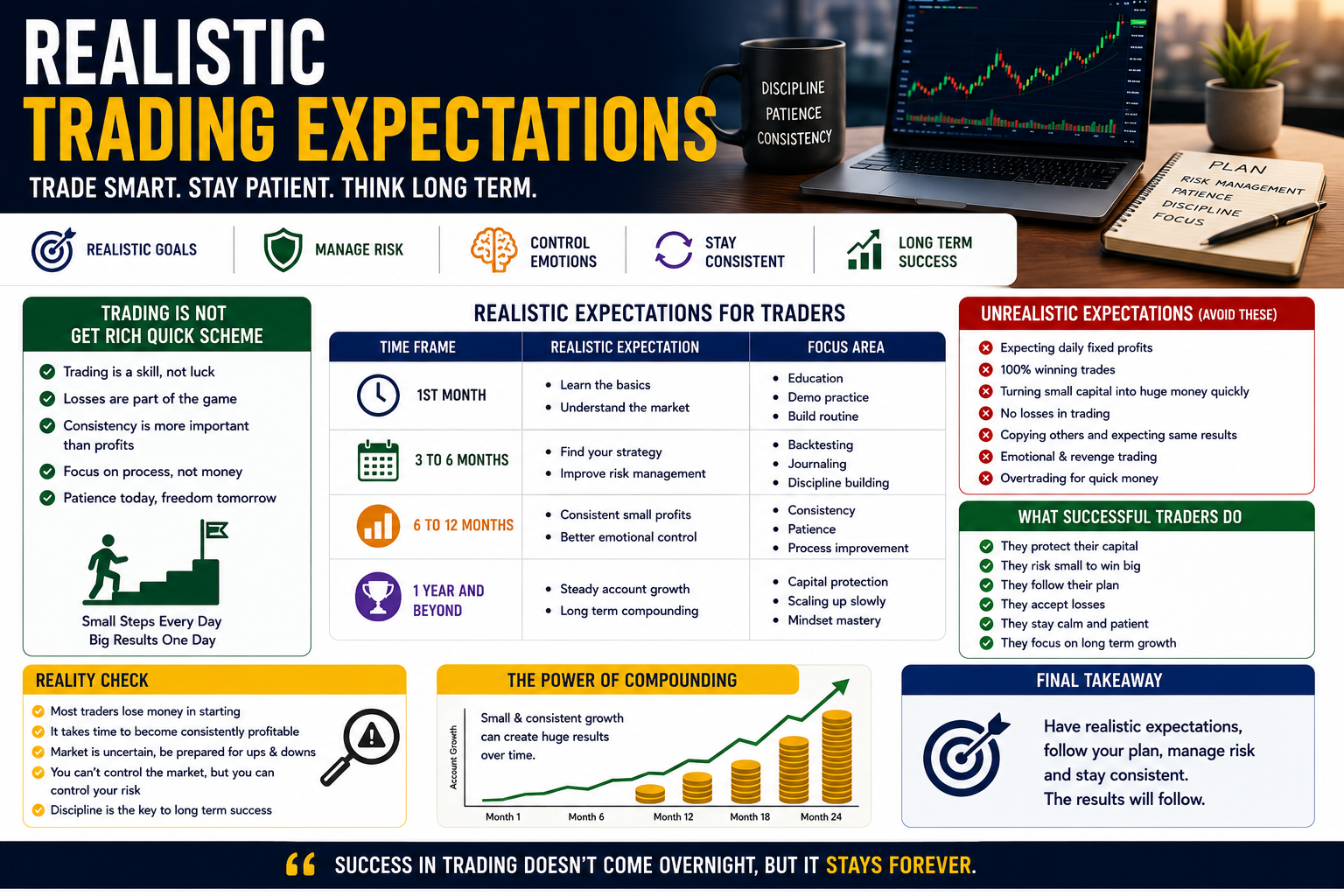 Realistic Trading Expectations – Complete Beginner Guide 2026