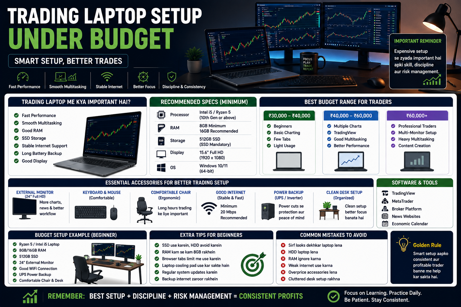 Trading Laptop Setup Under Budget Complete Beginner Guide 2026